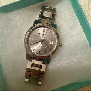 Burberry Stainless Steel Watch with Date Display
